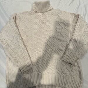 Aritzia Sunday Best “Peggy” Ivory Knit Turtleneck
